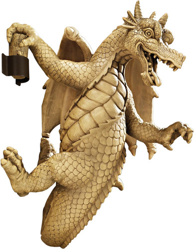 Diseño De Toscano Dread, La Escultura De Pared Del Dragón Co