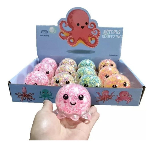 Pulpo Con Bolitas  Con Luz Squishy Amansaloco Antiestres