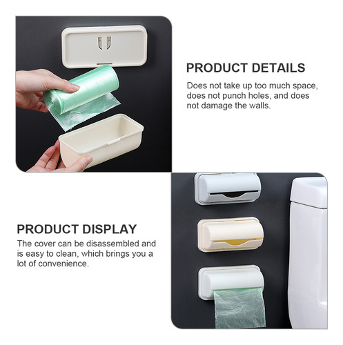 Caja De Almacenamiento Para Bolsas De Basura Con Tapón De De