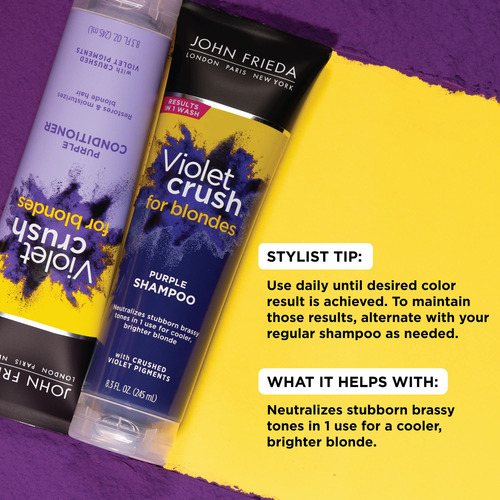 Set De ChampĂș Y Acondicionador John Frieda Violet Crush