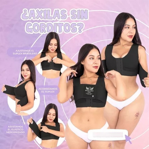 Faja Brasier Reductora Cero Gorditos 100% Moda King Negro M