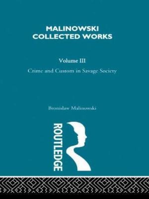 Libro Crime And Custom In Savage Society - Alfred J. Mali...