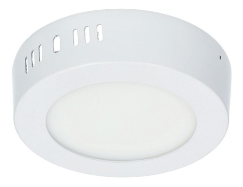 Plafon Panel Led 6w Redondo Aplique Exterior Blanco Frio