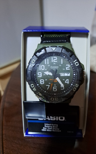 Reloj Nuevo Casio Mrw 210hb 1bv Verde Y Negro