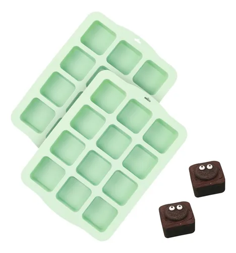 Molde De Silicona Qeleg Para Brownies Con Divisores, 2 Pzs