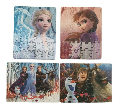Imagen 4 de 6 de 4 Puzzles Rompecabezas Frozen Disney 24 Y 36 Piezas Ana Elsa
