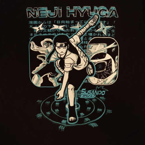 Imagen 3 de 6 de Remera Serigrafia Naruto Neji Hyuga Gastovic Anime Store