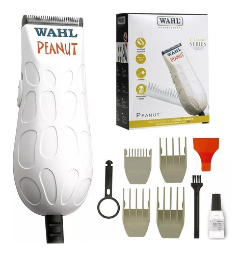 Wahl Peanut Cortadora Patillera Trimmer Pelo Barba Con Cable Color Blanco