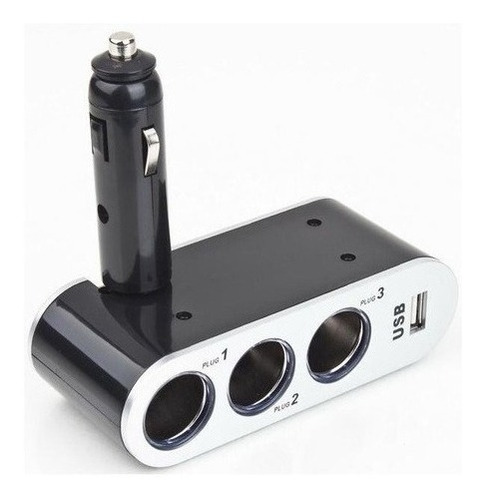 Triple Socket 12v 3 Bocas Encendedor In-car + Cargador Usb