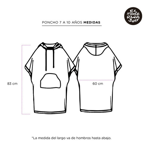 Poncho Toalla Microfibra Niños 10 A 7 Años