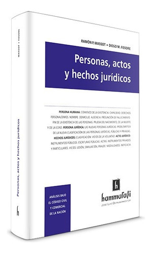 Personas, Actos Y Hechos Jurídicos . Massot