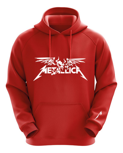 Polerón Rojo Metallica Diseño 2