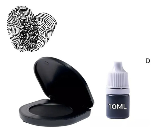 Tampón Huellero Digital Tinta 10 Ml Huella Firma