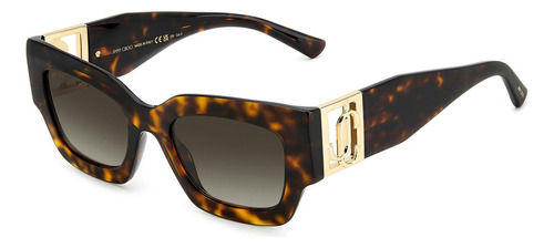 Lentes De Sol Jimmy choo Para Mujer Nena/s Moda Varilla Havana Diseño Café