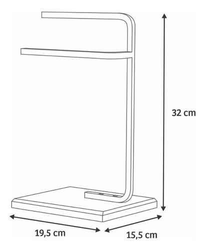 Porta Toalha Pia Bancada Lavabo Duplo Aço Preto C/pé Peroba