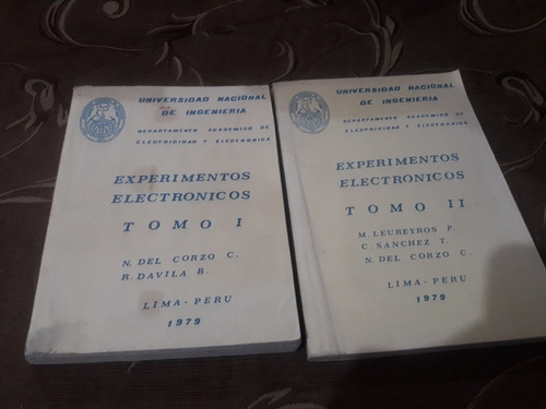Libro Experimentos Electrónicos 2 Tomos Uni