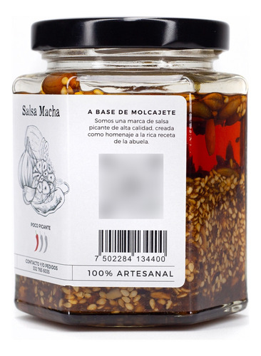 Salsa Macha Con Aceite De Oliva Extra Virge 250g Para Pizza