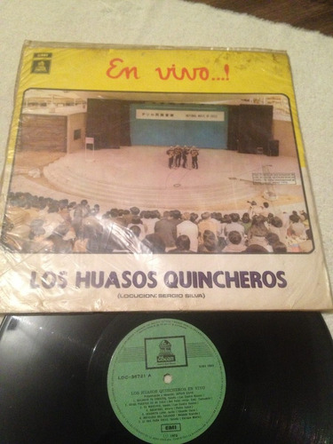 Los Huasos Quincheros En Vivo Disco De Vinil Importado 