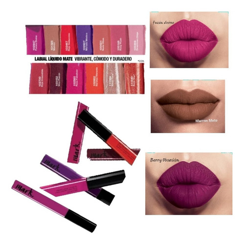 Labial Liquido Matte Mark Con Fps 15 Avon Acabado Naranja Vibrante