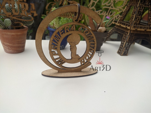Imagen 1 de 6 de Recuerdo Primera Comunión En Mdf Crudo De 3mm Corte Láser