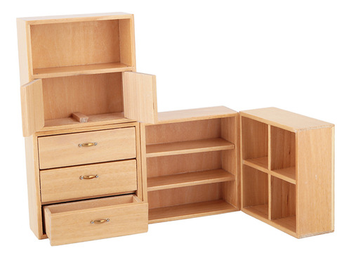 1:12 Mini Madera Armario Muebles Salón Dormitorio