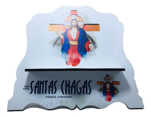 Suporte Porta Bíblia Santas Chagas De Jesus Madeira