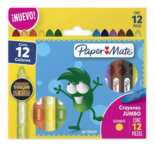 Paper Mate Crayones Jumbo Redondos 12 Colores 2120354