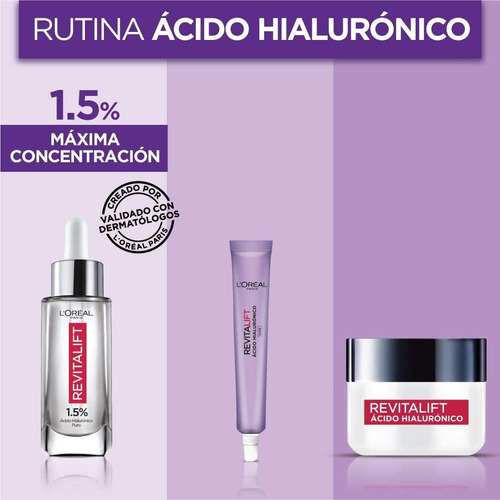 Kit Revitalift Ácido Hialurónico: Sérum, Crema Día Y De Ojos