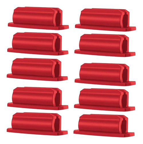 10 Piezas De Silicona Pen Holder Clip Holder Para Pen Rojo