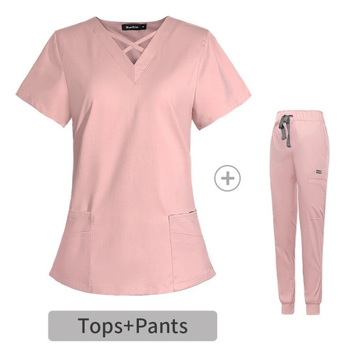 Conjunto De Uniformes De Enfermería Transpirables Para Mujer