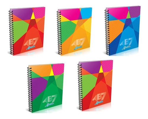 Cuaderno Laprida X 100 H. Tapa Dura Espiral Ab7 X 5 Unidades