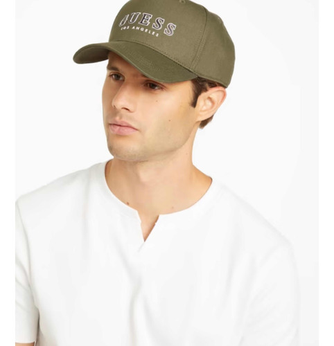 Guess Gorra Estilo Rubber Logo Baseball Olive Hwr86661