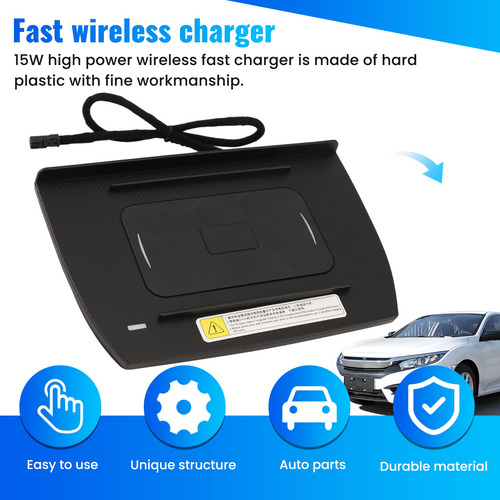 Cargador De Teléfono De Carga Inalámbrica Qi De 15 W, Carga