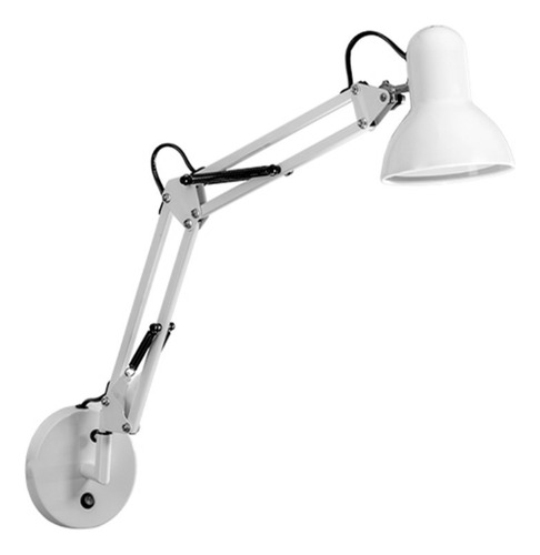 Luminária De Parede Pixar Arandela Articulável C Interruptor Cor Branco