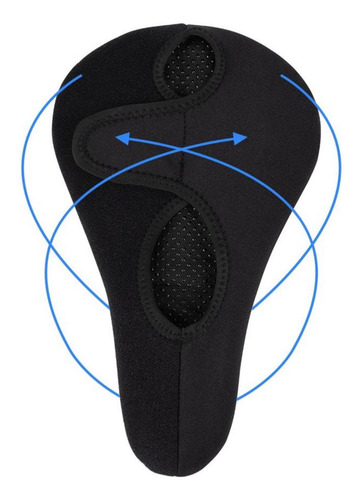 Sillin Asiento Bicicleta Cómodo Acolchado Mujer Hombre Negro