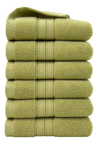 Conjunto De 6 Toalhas De Algodão Macio E Altamente Absorvent