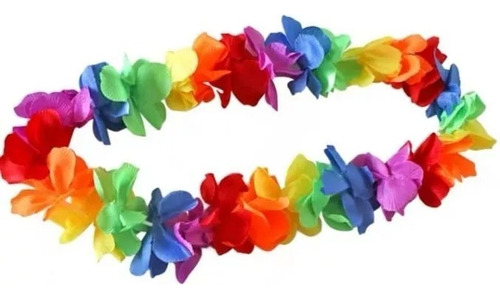 12 Collar Hawaiano Flores Fiestas Eventos Tardeada Disfraz