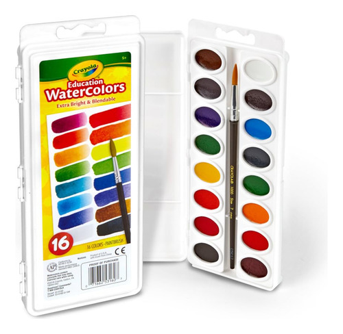Juego De Pintura De Acuarela Crayola 16 Unidades Lavable Multicolor