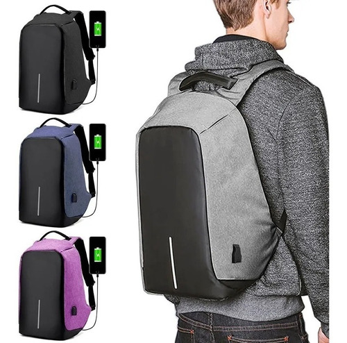 Mochila Antirrobo Impermeable Puerto Usb (7,99)