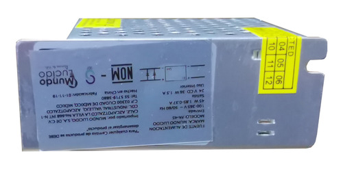 4 Pz Fuente De Poder Multivoltaje 24v 45w 1.5am Fa45p