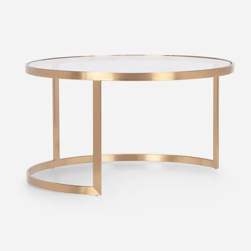Mesa Centro Alders Metal Vidrio