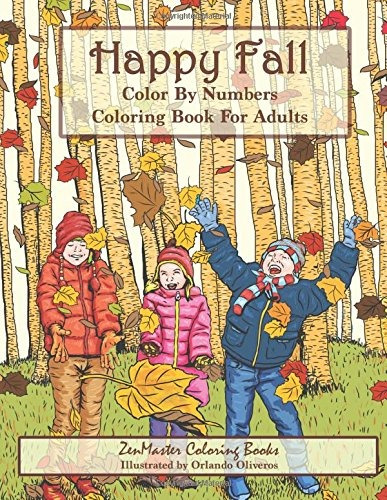 Color By Numbers Coloring Book For Adults Happy Fall Autumn 