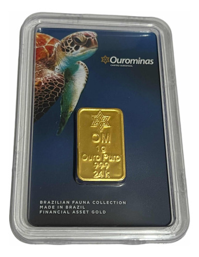 Barra De Ouro 1g - 999% 24k Com Certificado De Garantia!