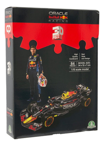 Rompecabezas 3d Oracle Red Bull Racing Auto F1 Puzzle 1/15