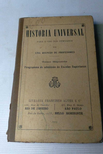 História Universal Tomo 2 - Programma De Admissão Às Escolas Superiores