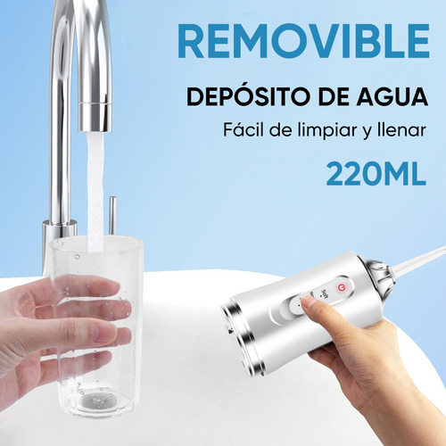 Irrigador Bucal Limpiador De Dientes Recargable 8 Puntas