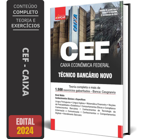 Apostila Caixa Econômica Federal Cef - Técnico Bancário Novo