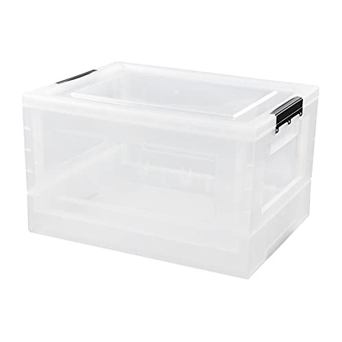 Caja De Almacenamiento Plegable De 16 Litros Tapa, 2 Pa...