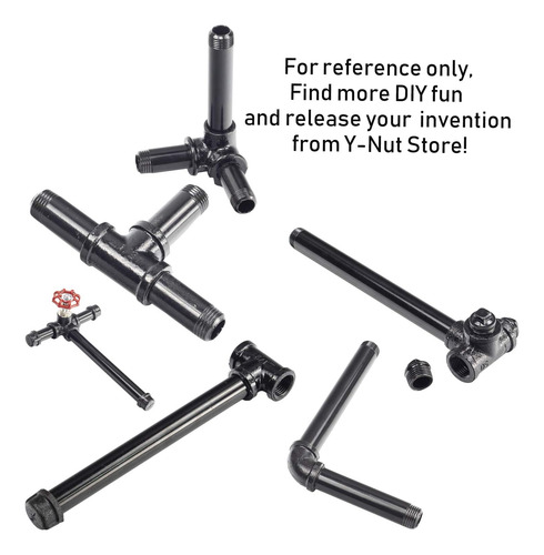 4 Pack Dn20 (3/4-inch) 3-way Pipe Fitting, Malleable Dn...