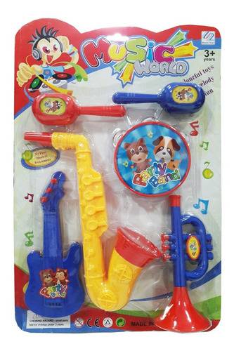 Kit Fanfarra Bandinha Instrumentos Musicais Infantil Party